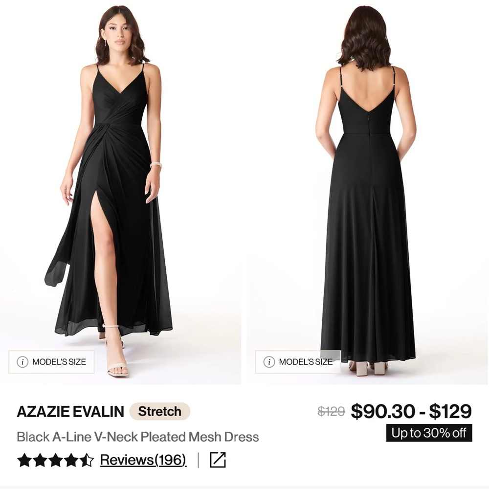 Azazie Evalin Black Maxi Dress